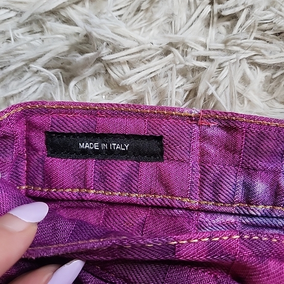 R13 Damon Pleated Relaxed Short Tie Dye Bermuda Shorts Baggy - Picture 5 of 14